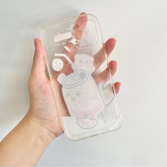 iPhone 12 Pro Case with Clear Soda Bear Print - Picture 2 of 3